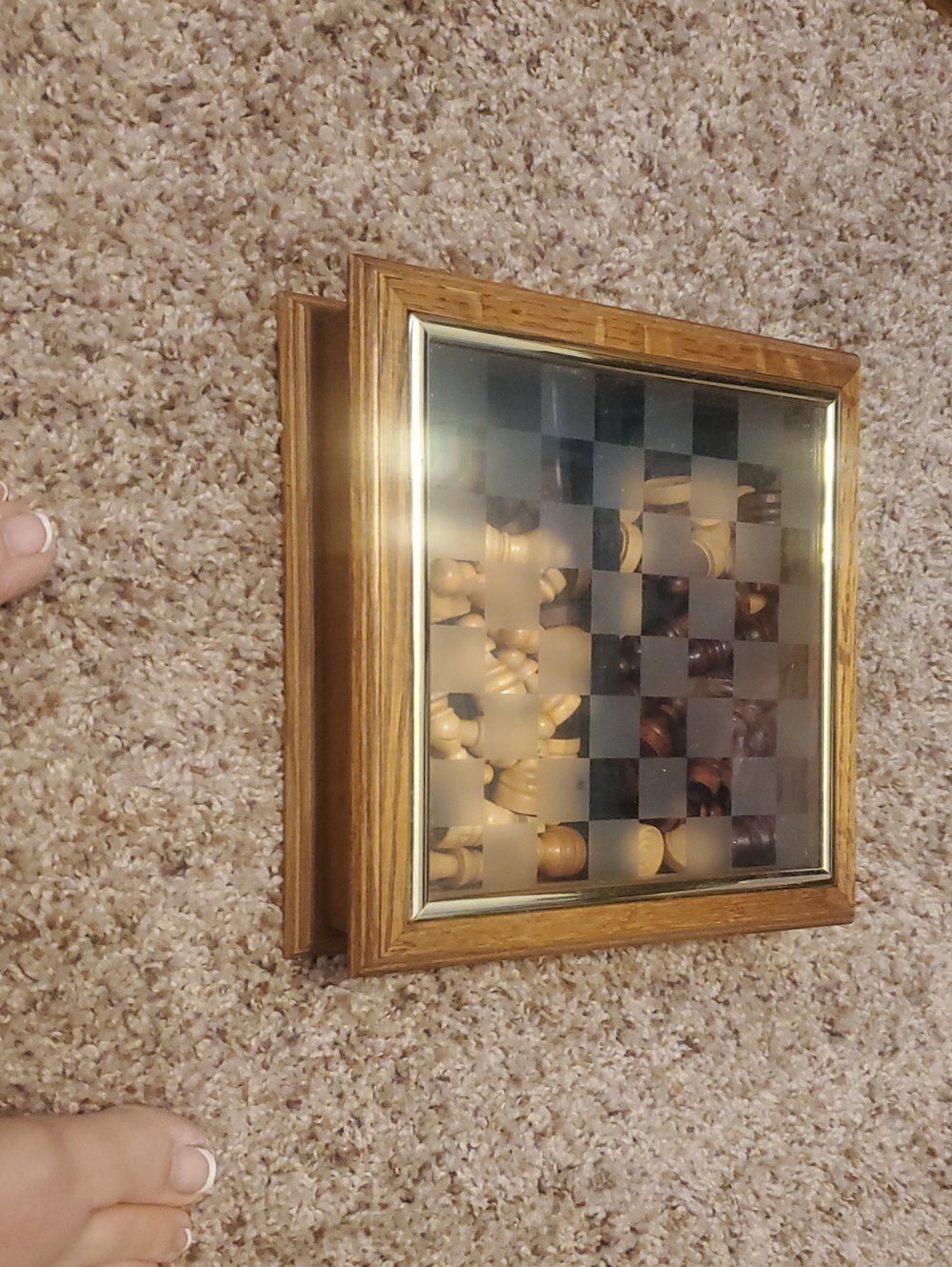 Source Unknown Brown and Tan Wood Chess Game